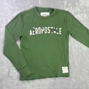 vintage Aéropostale green long-sleeve thermal shirt Men's Size small Y2K